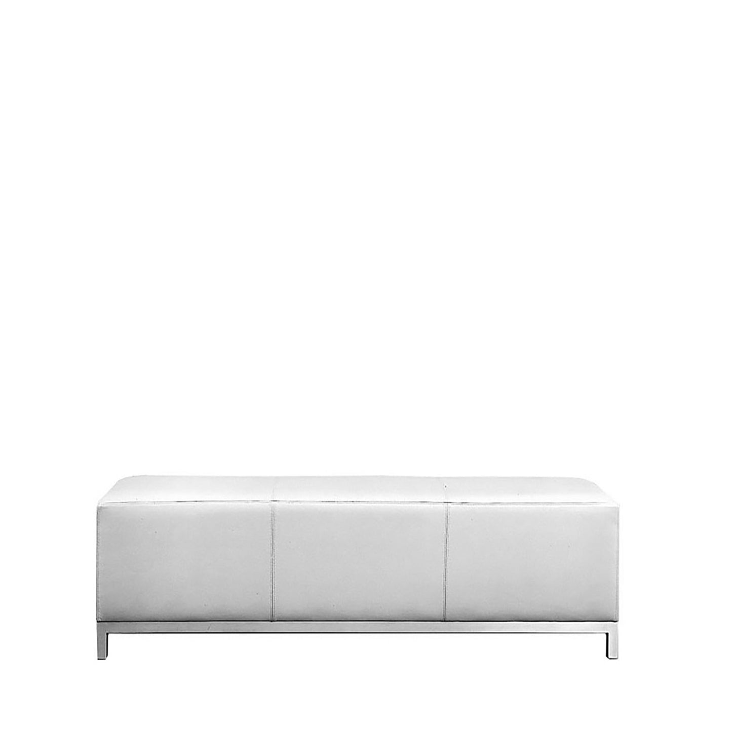 GRUME Bench: 51.25Wx13.75Dx16.5H in Brushed Stainless Steel Base - F02-148-04