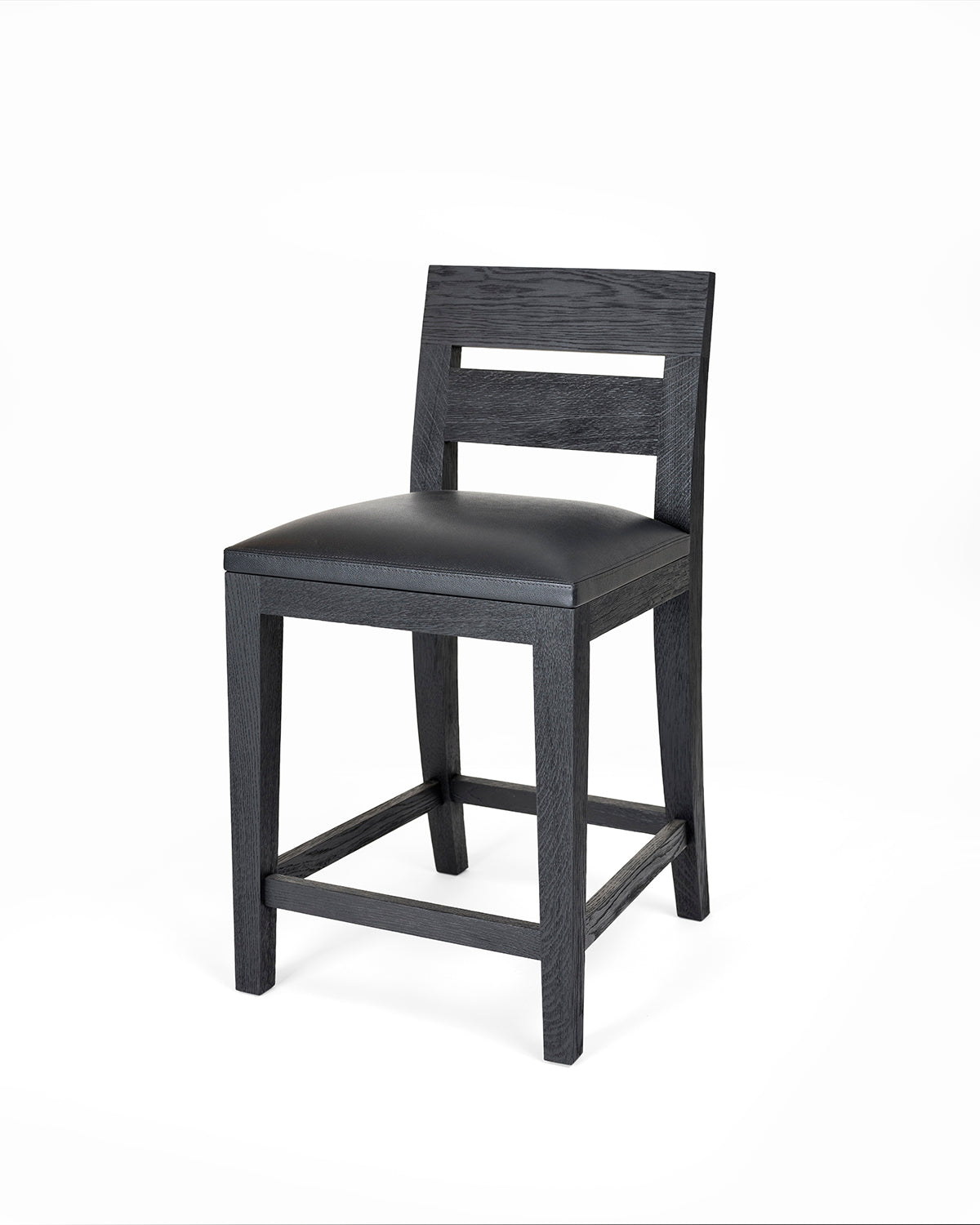 ARCHIPEL Barstool: 17.25Wx21.75Dx43H in Oak, open grain, upholstered seat - F17-014-01