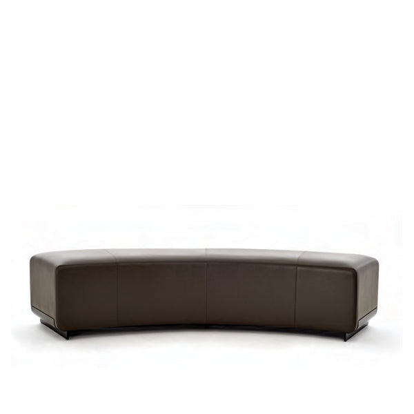 BOREAL Bench: 86.75Wx28.5Dx15.75H with Satin Ebonized metal Feet, 19.5" Seat Depth - F02-051-01