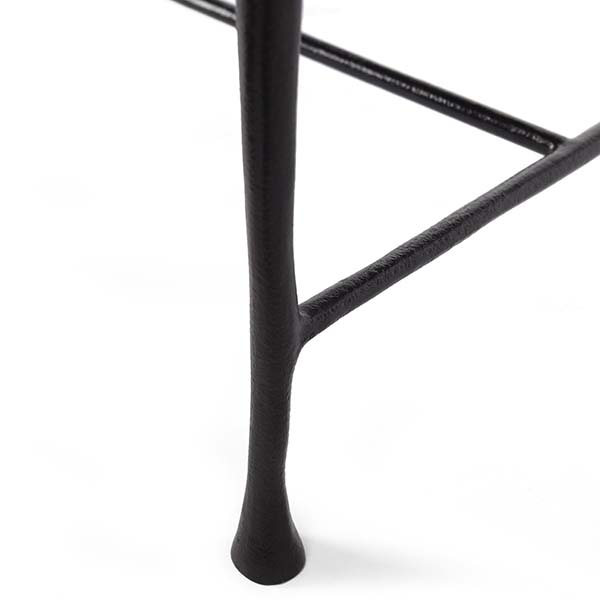 SUD Bench: 47.25Wx16.5Dx18H in Textured Bronze base, Black Patina with Fabric or Leather - F02-297-01